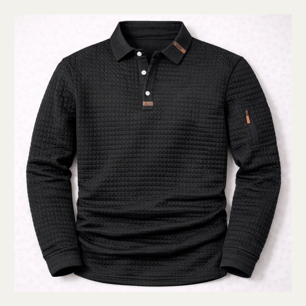 The Benevento Men’s Quick Dry Long Sleeve Golf Polo Shirt