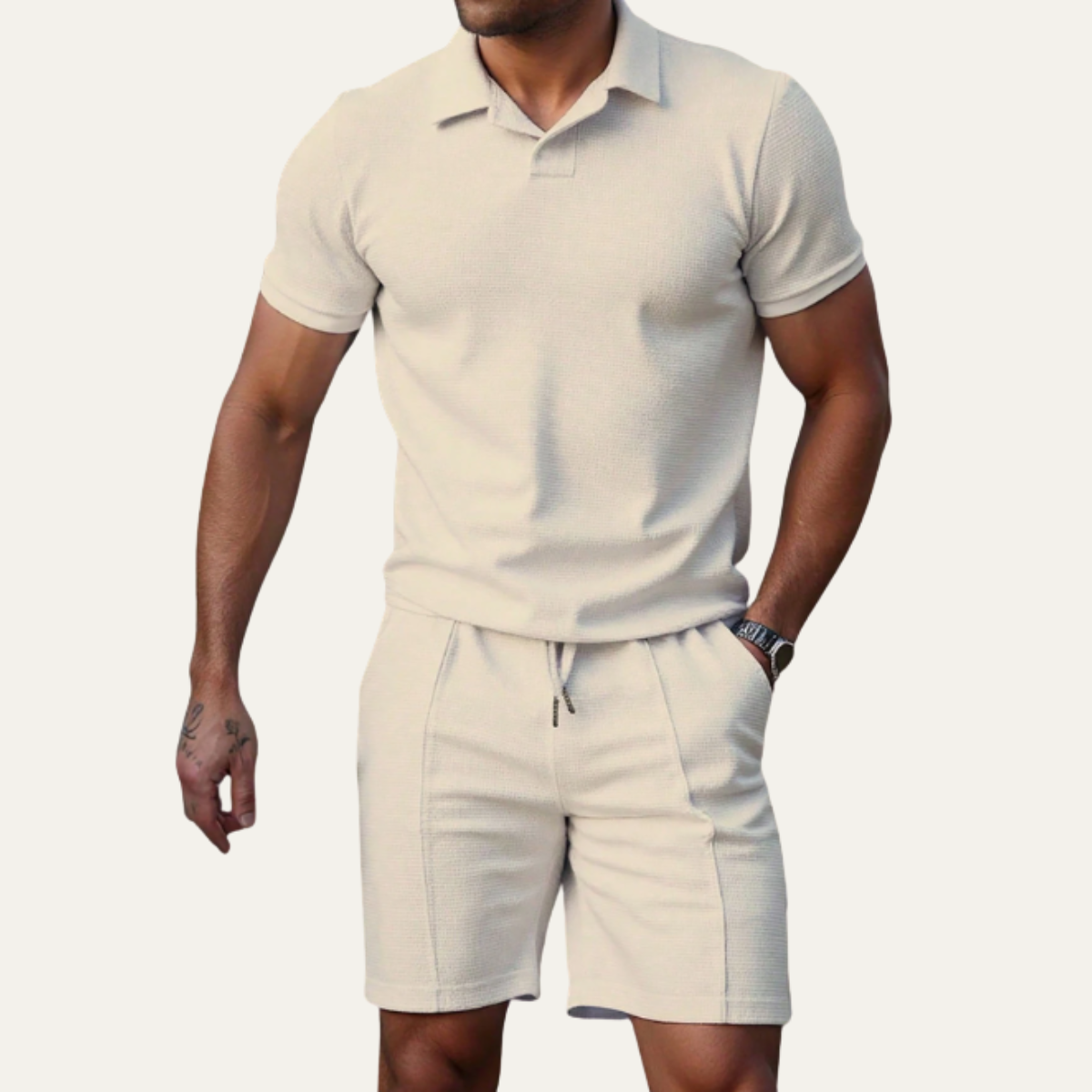 The Ashwood Creek Men’s Casual Co-Ord Set – Shirt & Shorts