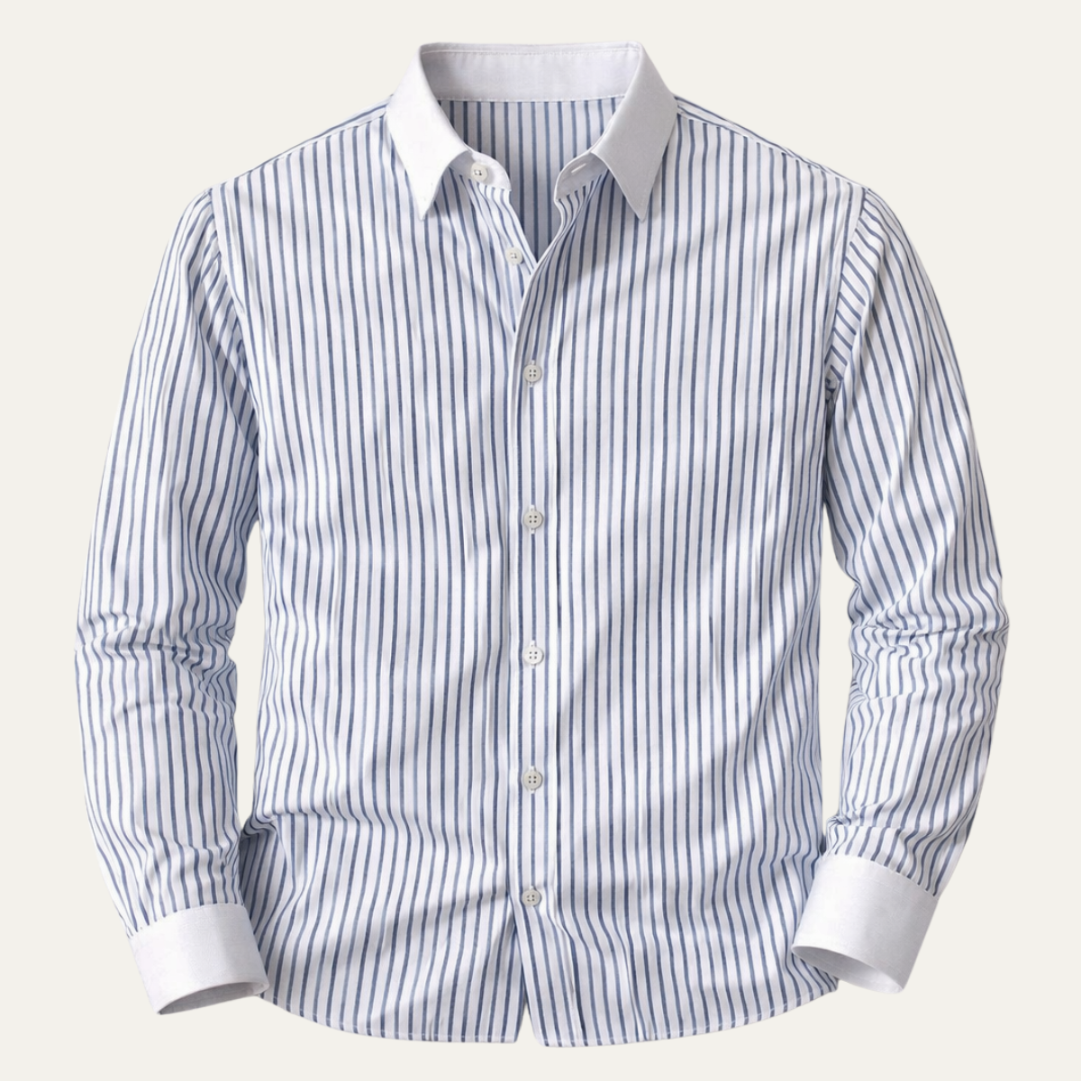 The Posillipo Men’s Classic Blue Stripe Dress Shirt