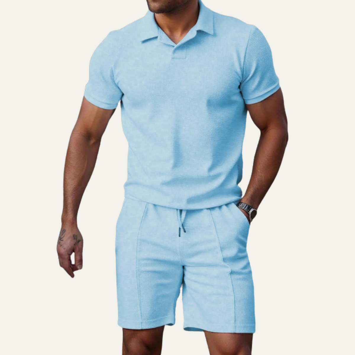 The Rivermoor Men’s Trendy Co-Ord Set – Shirt & Shorts