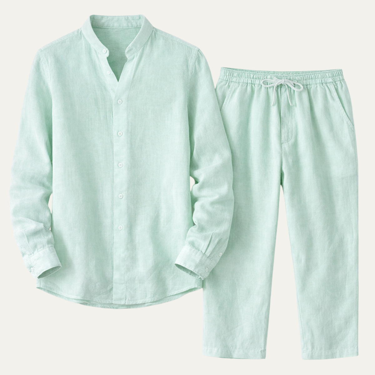 The Cedarbrook Men’s Trendy Cotton Linen Set – Shirt & Pants