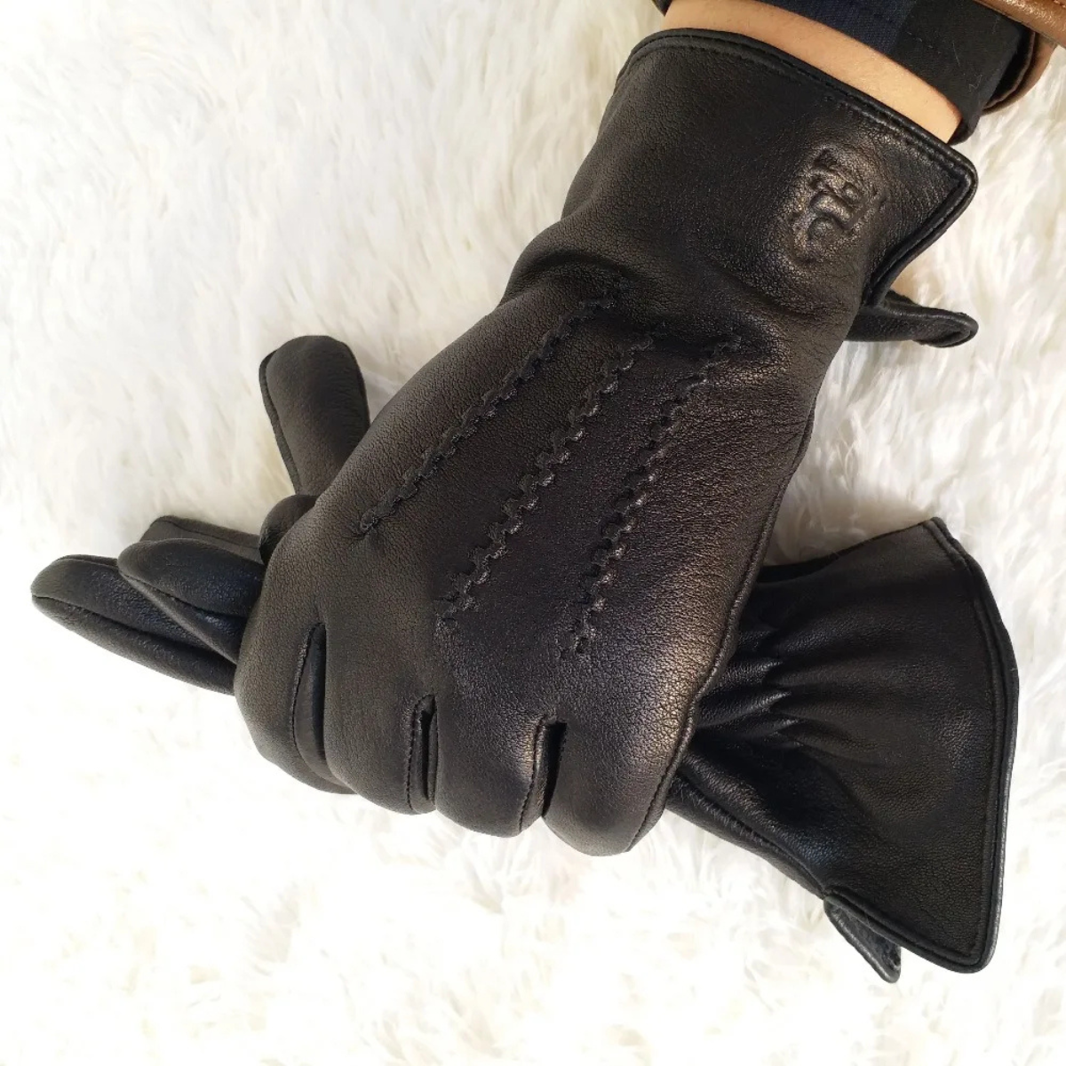 The Hartley Men’s Leather Winter Warm Gloves