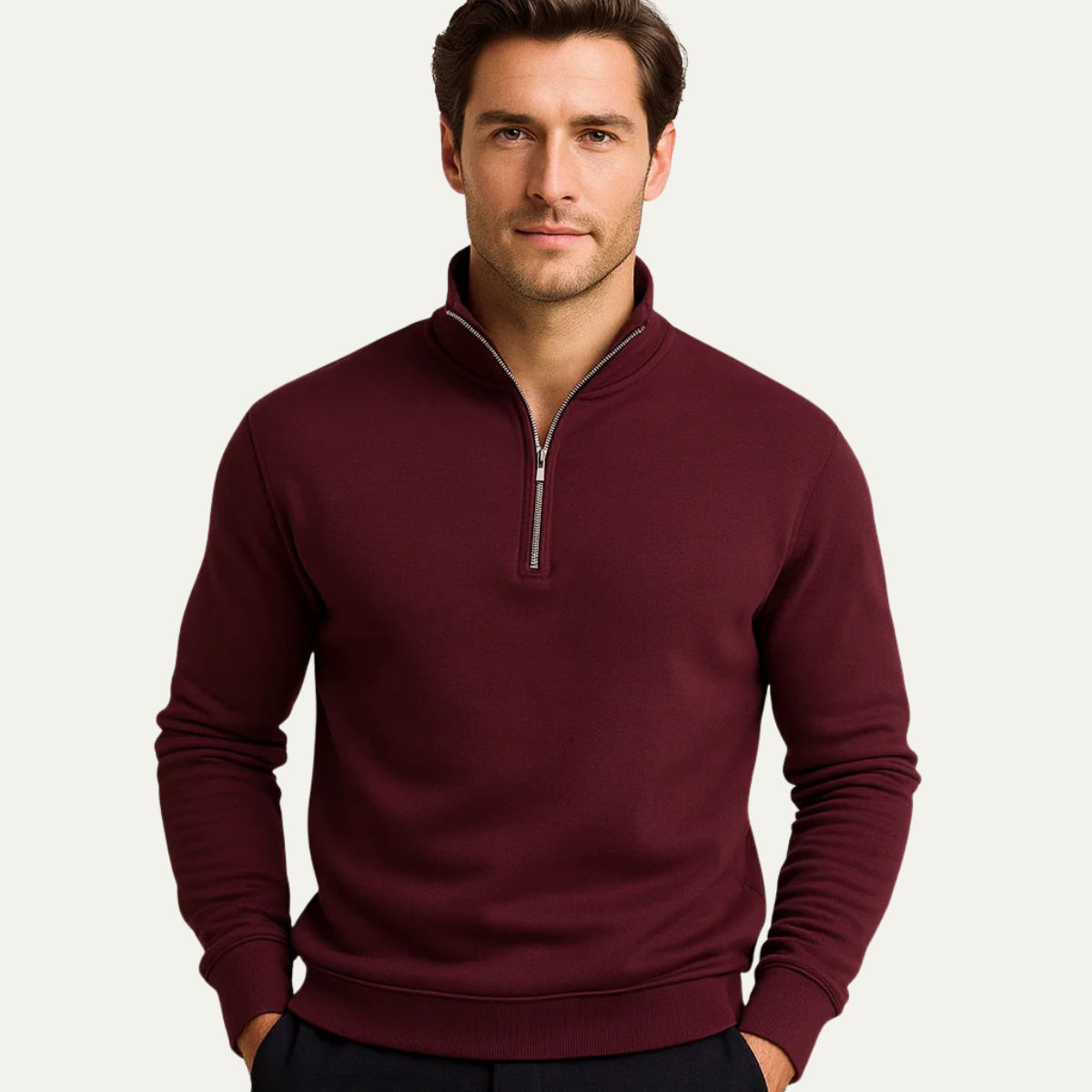 The San Marino Men’s Smart Casual Quarter Zip Sweater