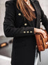 Women's Twin Row Blazer in Black or White