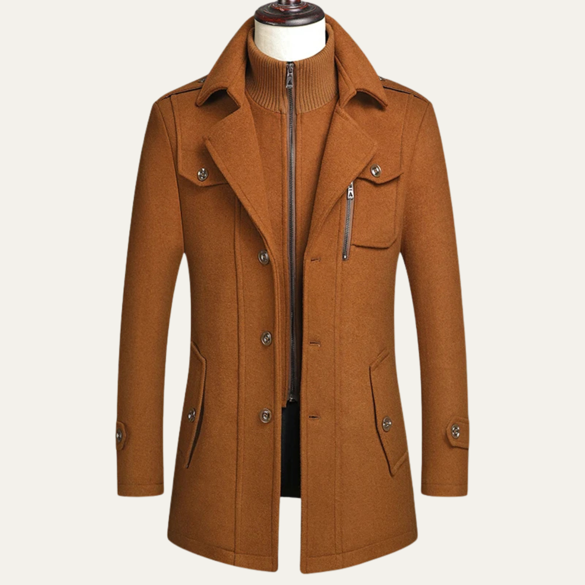 The Ellendale Stylish  Wool Blend Long Winter Business Overcoat