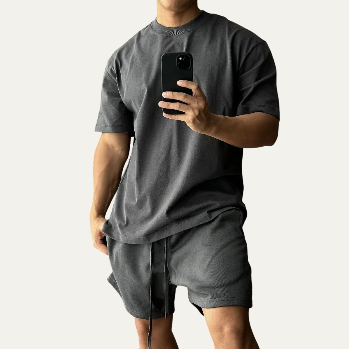 The Brookmere Men’s Cotton Casual T-Shirt & Shorts Set