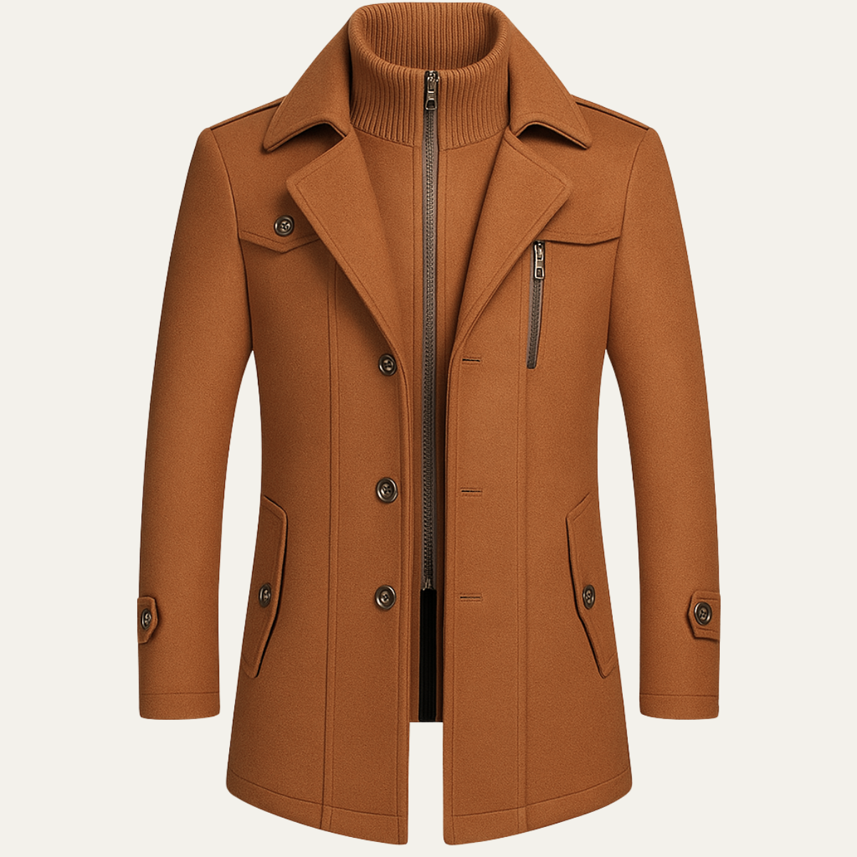 The Ellendale Stylish  Wool Blend Long Winter Business Overcoat