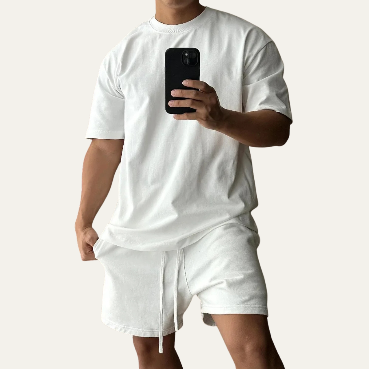The Brookmere Men’s Cotton Casual T-Shirt & Shorts Set