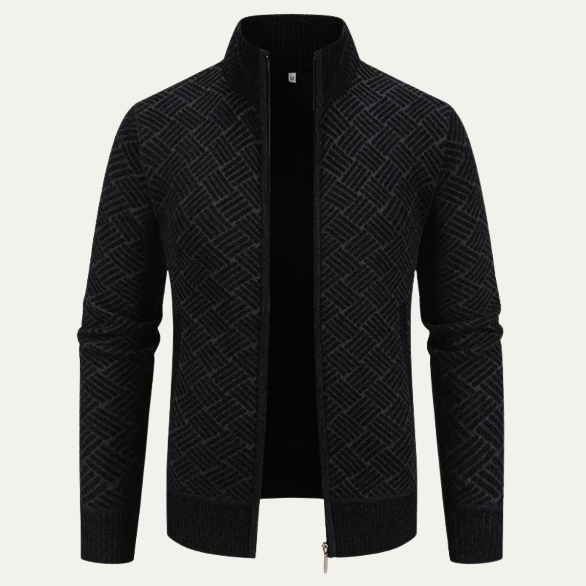 The Brackenridge Men’s  Warm Fleece Lined Thick Knitted Full Zip Jacket
