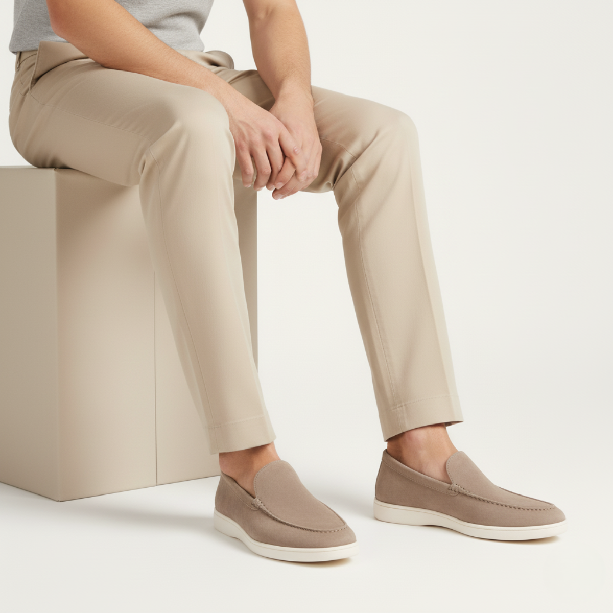 The Ashbourne Suede Loafers for Men