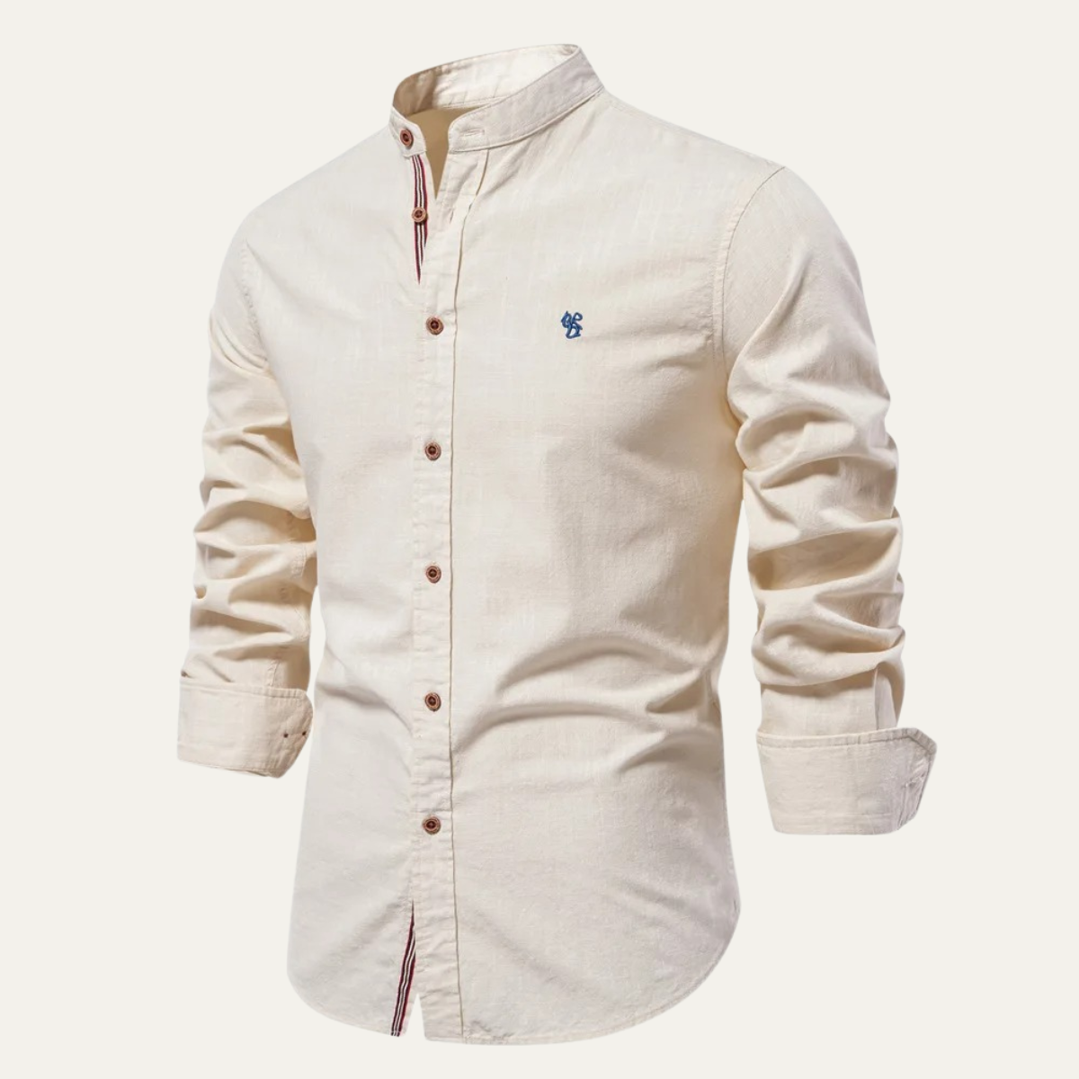 The Biella Men’s Mandarin Collar Smart Casual Button Shirt