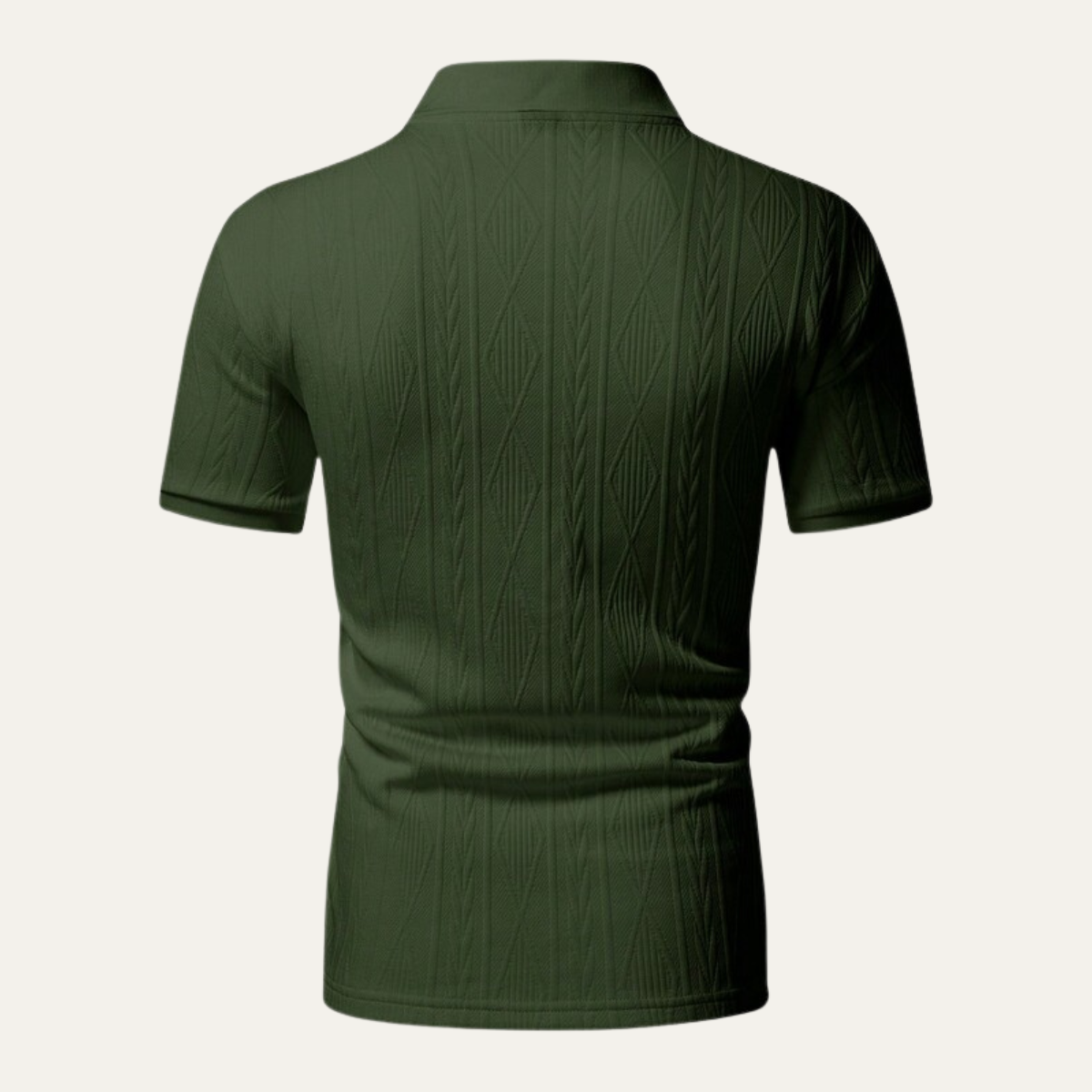 The Willowstone Ridge Men’s Textured Button-Up Trendy Polo Shirt