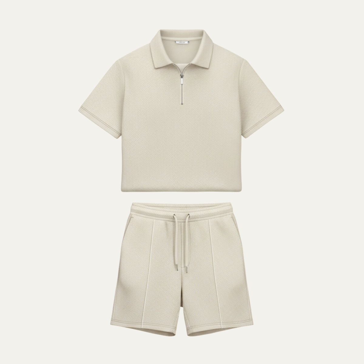 The Oakfield Park Men’s Solid Colour Casual Summer Set – Shirt & Shorts Set