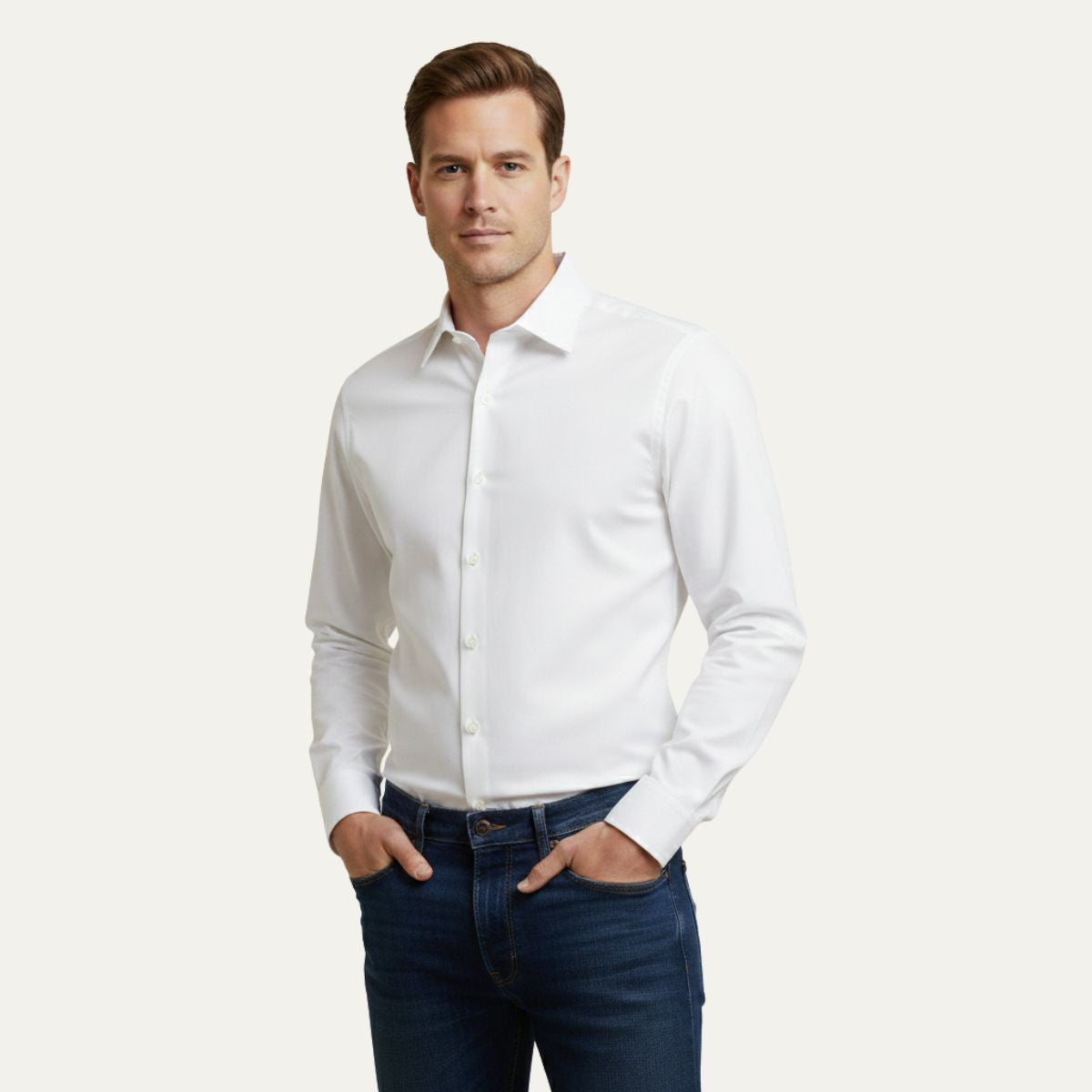 The Geneva Men’s Dress Shirt – Premium Cotton Poplin