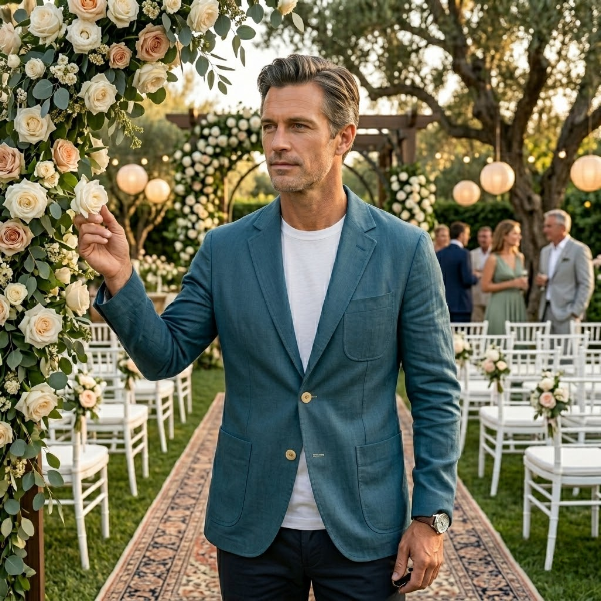 The Venice Linen Summer Blazer - Wedding Guest Men - Formal Occasions