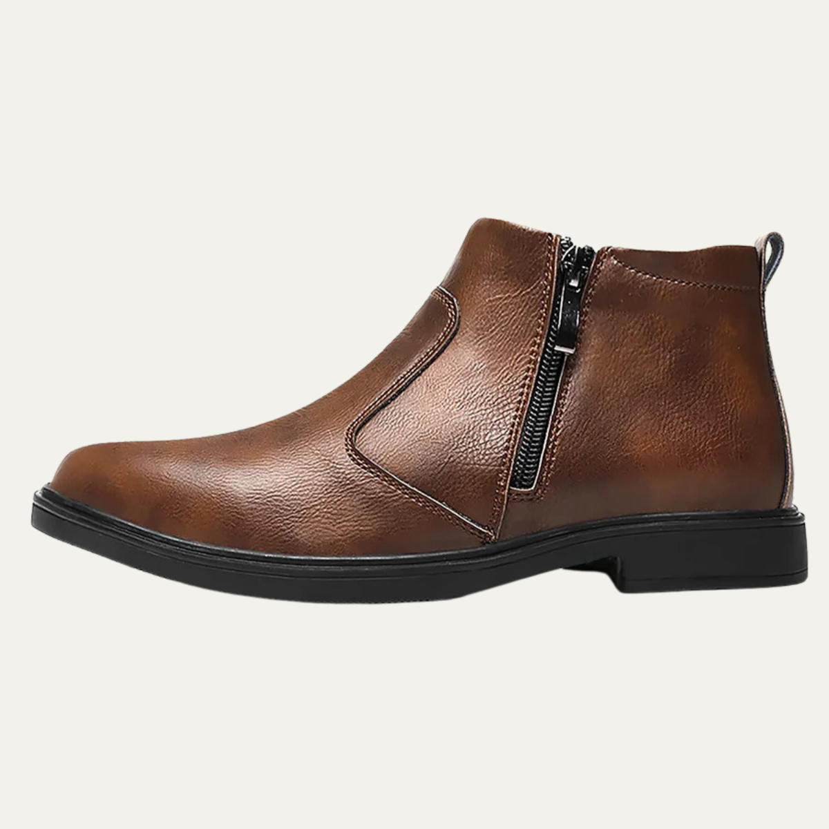 The Verona Men's Leather Chelsea Boots with Side Zip