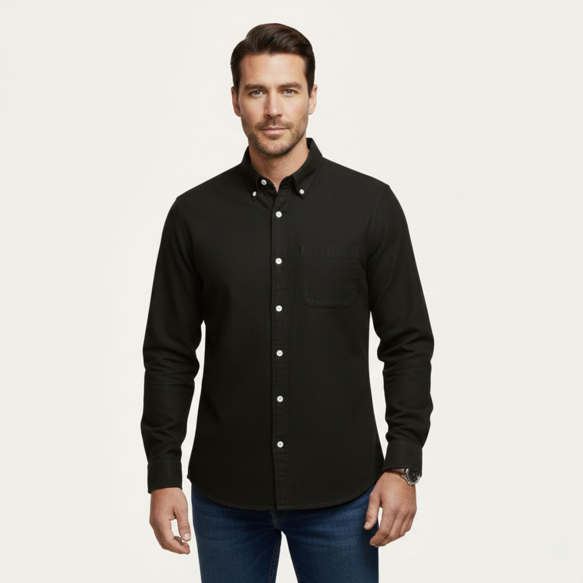 The Boston Casual Denim Shirt for Men