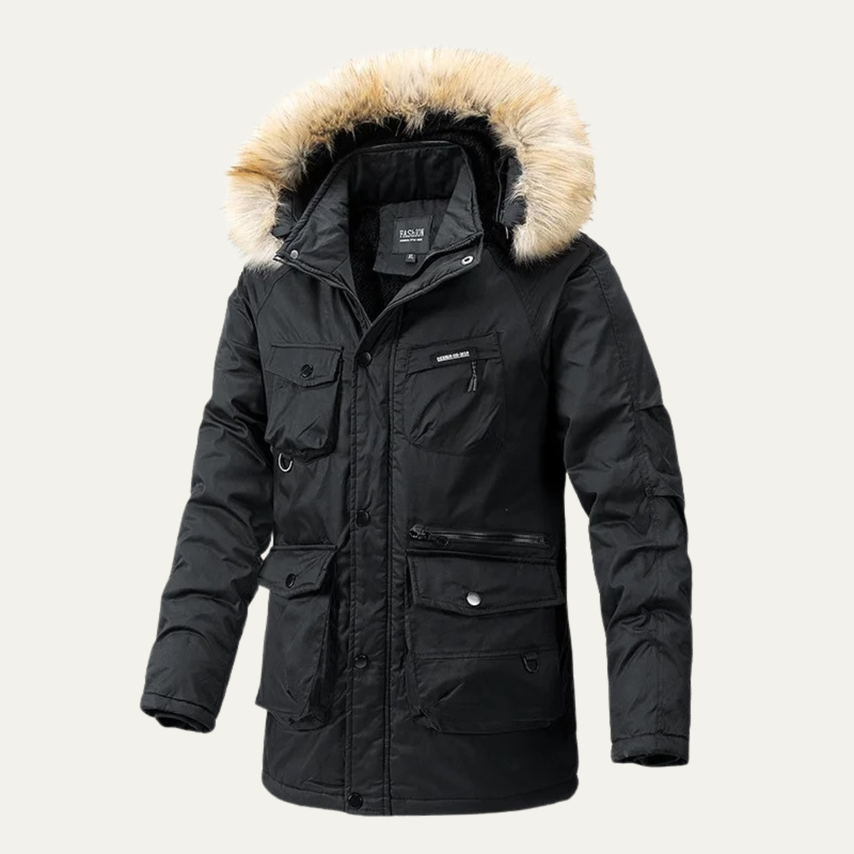 The Sassari Men's Outdoor Hooded Long Down Jacket with Multip Pocket