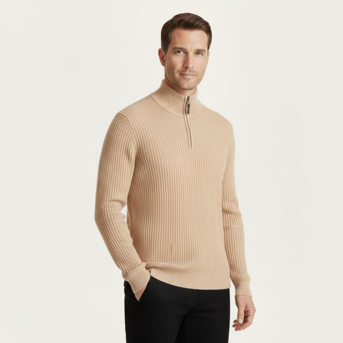 The Oslo Quarter Zip Sweater for Men - Old Money