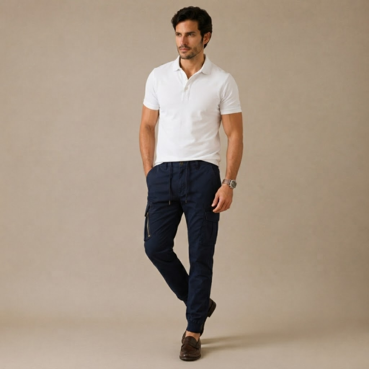 The Preston Men’s Casual Slim Fit Cargo Jogging Pants