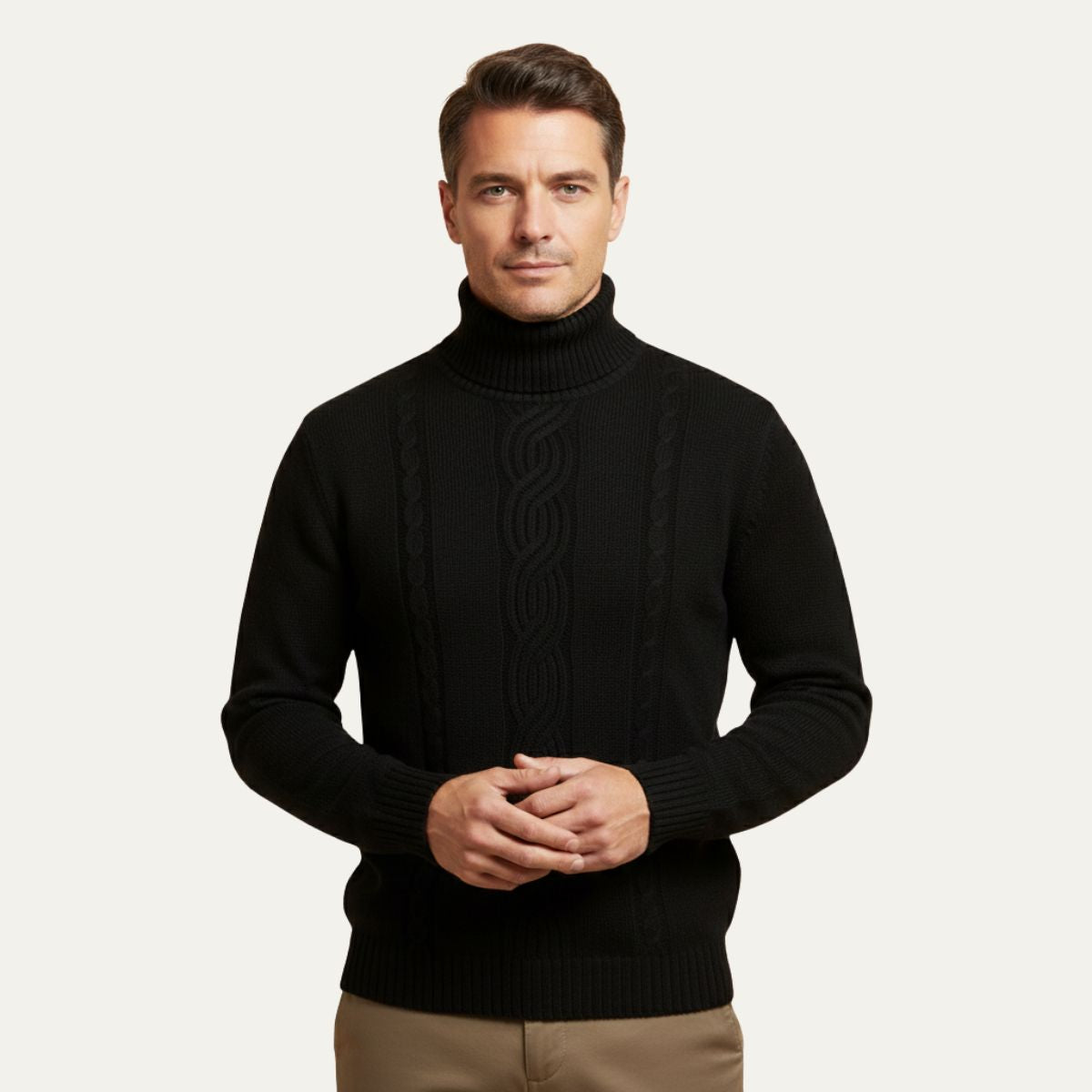 The Courchevel Knitted Turtleneck Sweater for Men - Merino Wool