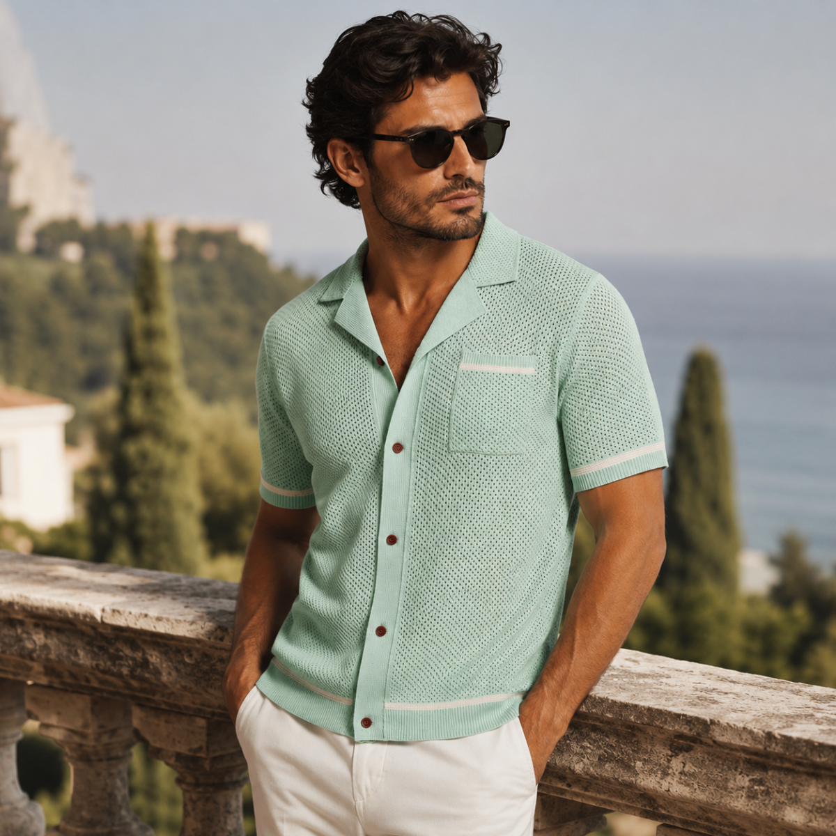 The Lancaster Men’s Breathable Knitted Summer Polo