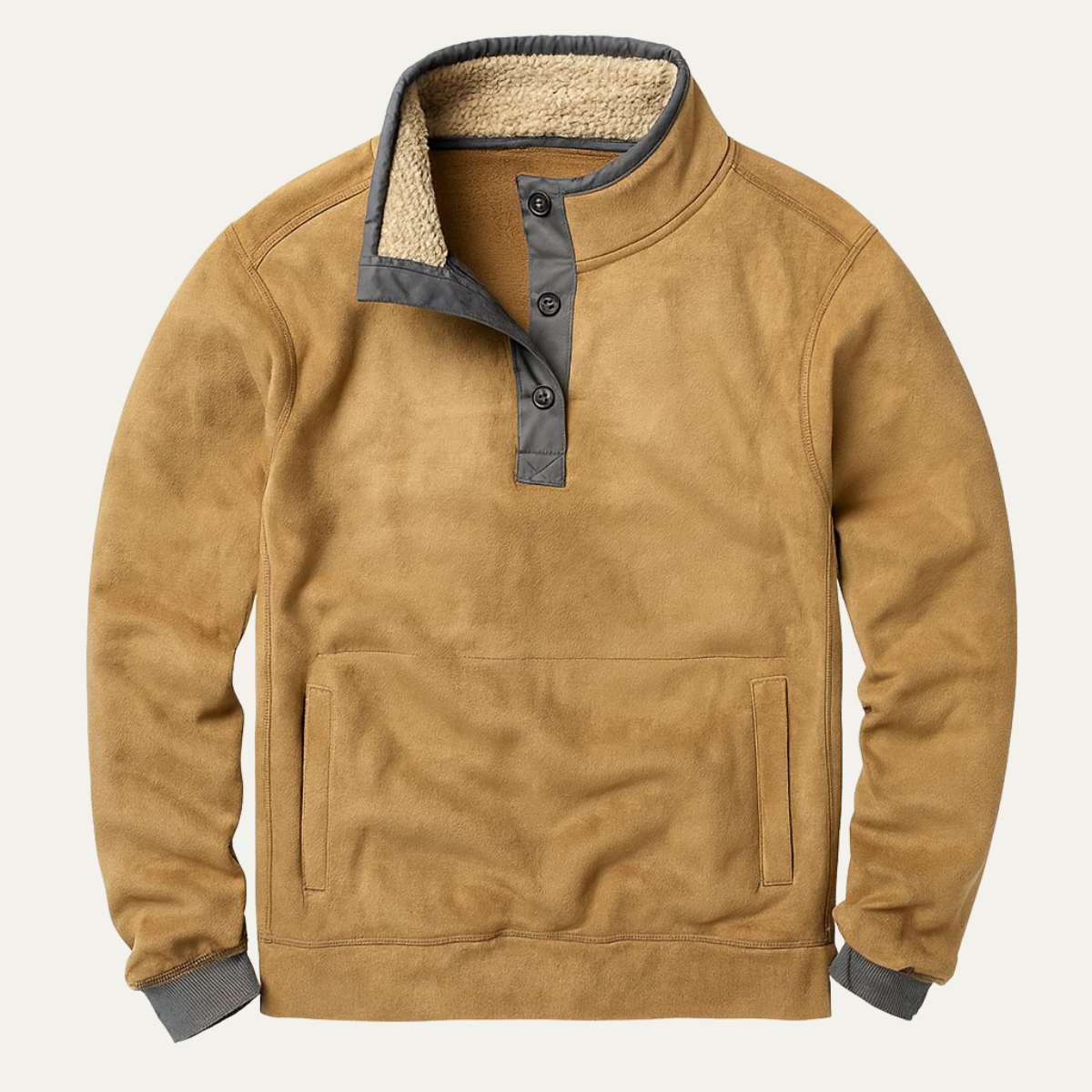 The Meadowpark Men's Stand Collar Warm Half Button Outdoor Sweater