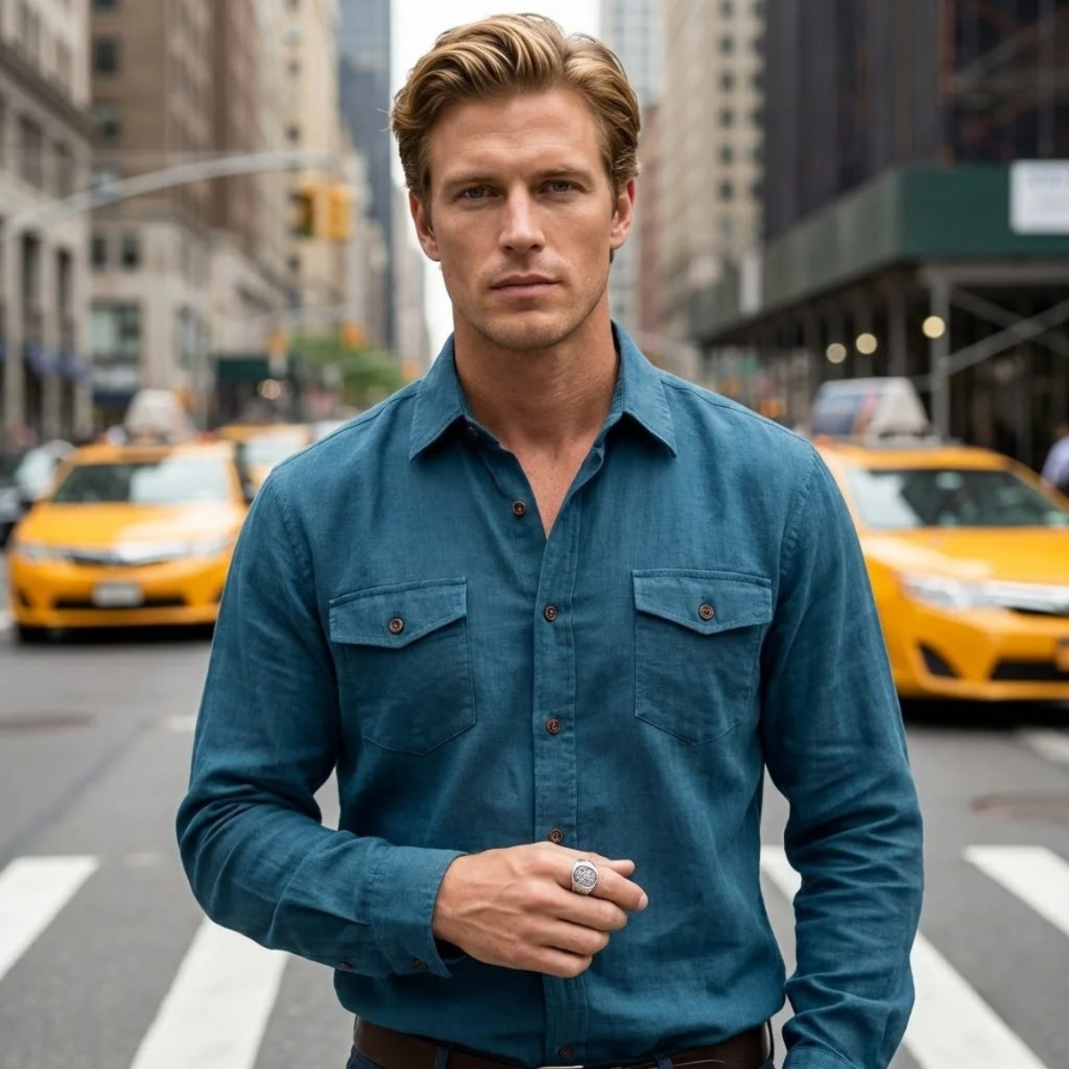 The Conegliano Men’s Soft Fabric Casual Single Breasted Shirt