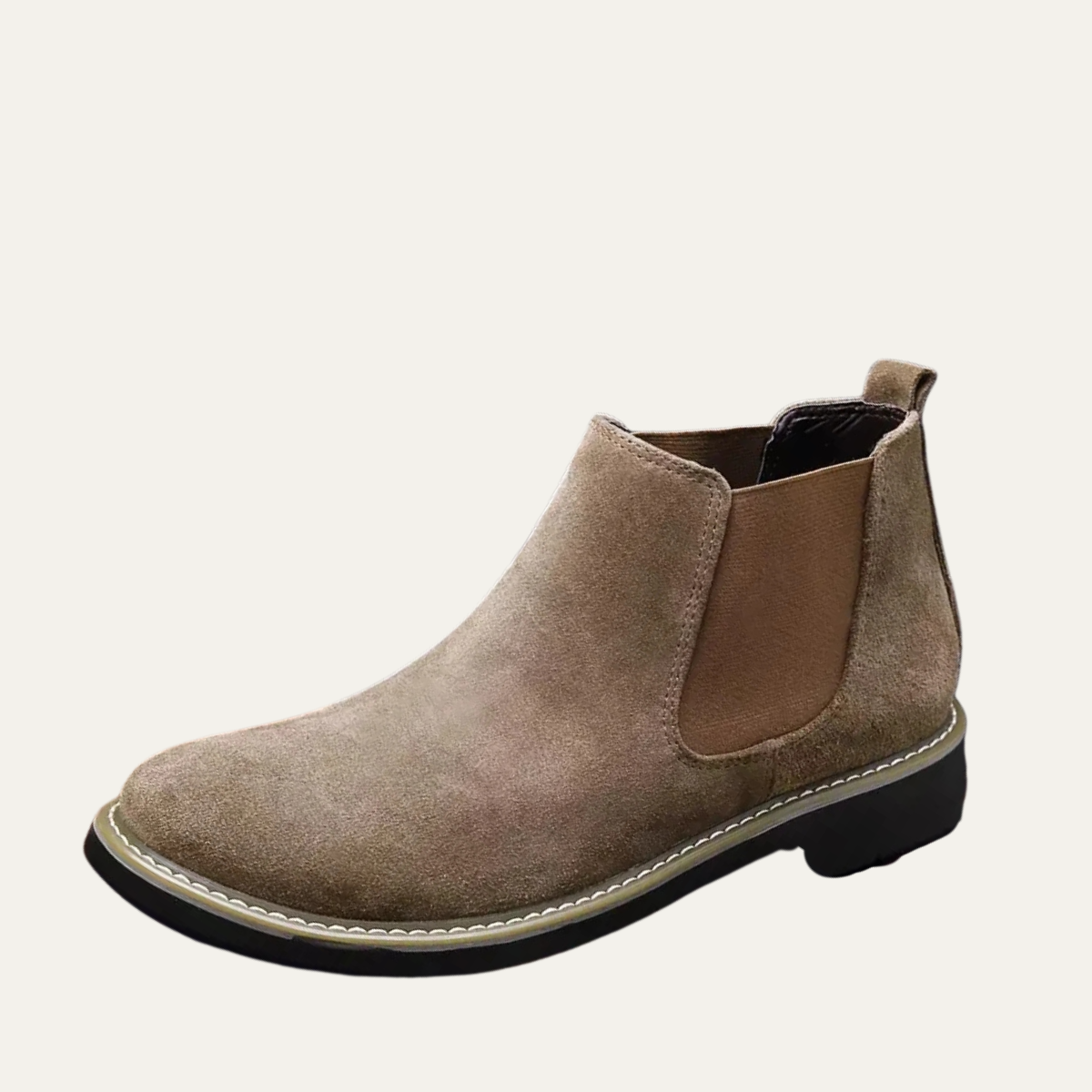 The Prosecco Men’s Trendy Slip On Suede Chelsea Biker Boots