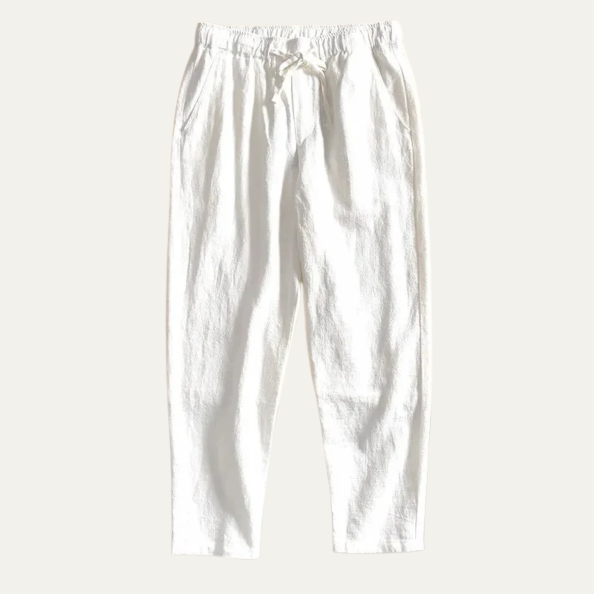 The Napoli Men’s Elastic Waist Linen Casual Jogger Pants