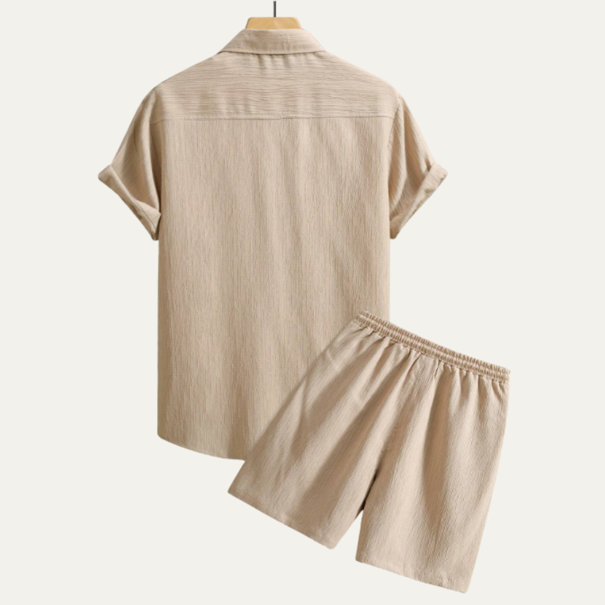 The Hillcrest Park Men’s Casual Co-Ord Set – Button-Up Shirt & Drawstring Shorts