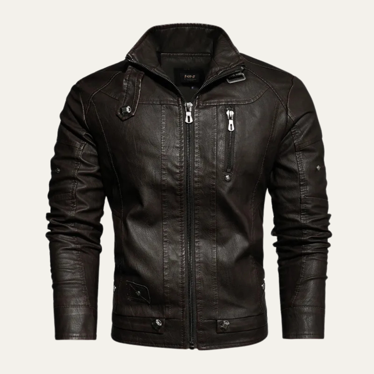 The Hollingwood Men’s Casual Durable Biker Jacket