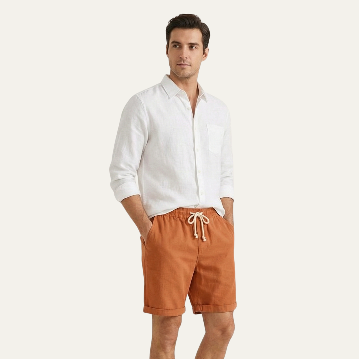 The Rowley Linen Shorts – Drawstring Shorts for Men