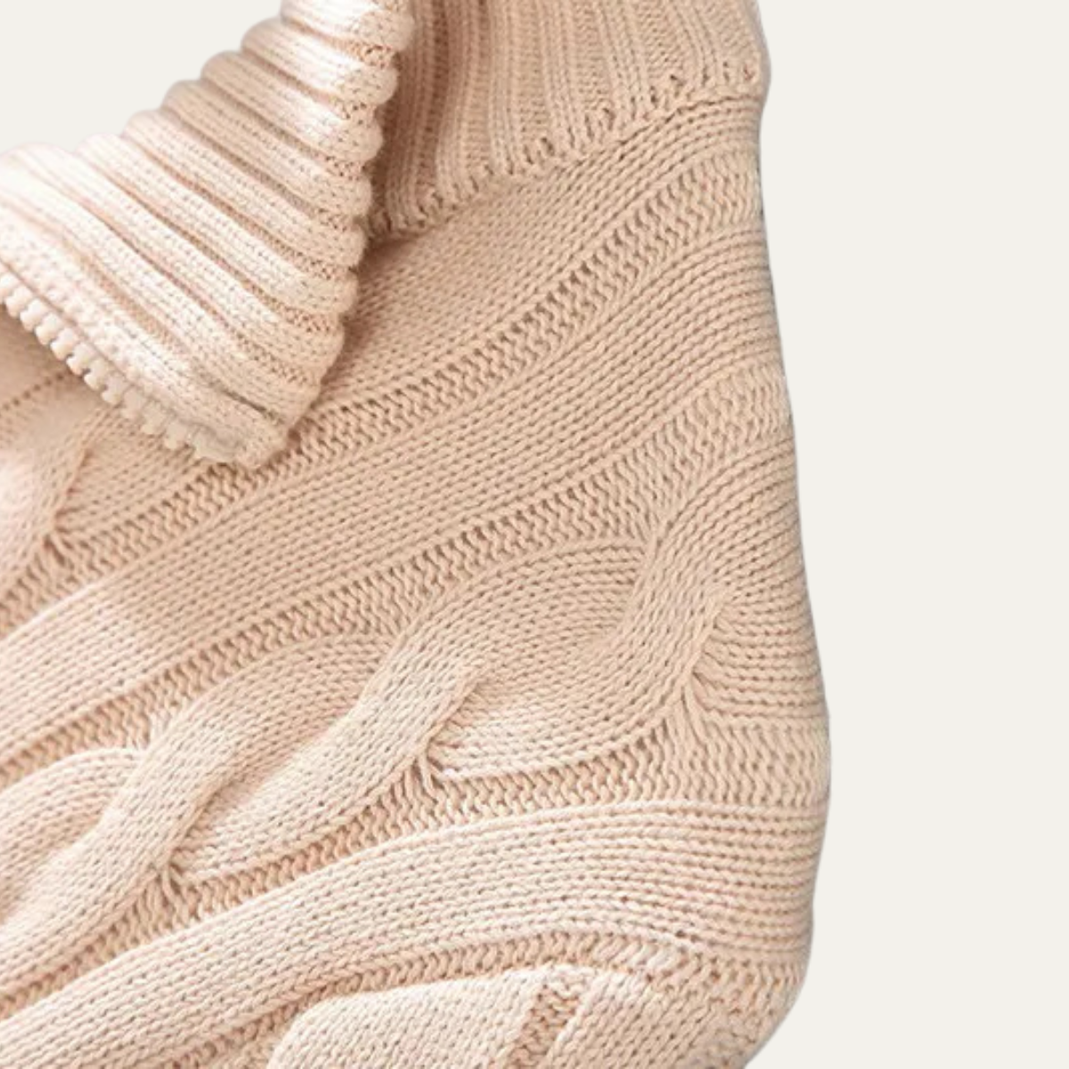 The Ashmeadow Men’s Soft 100% Cotton Cable Knit Half Zip Sweater