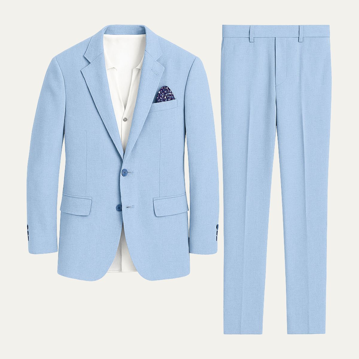The Santorini Linen Wedding Guest Men Suit