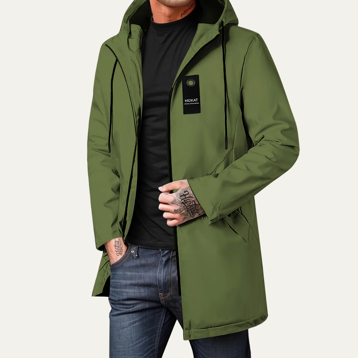 The Stratford Men’s Lightweight Casual Drawstring Hooded Jacket