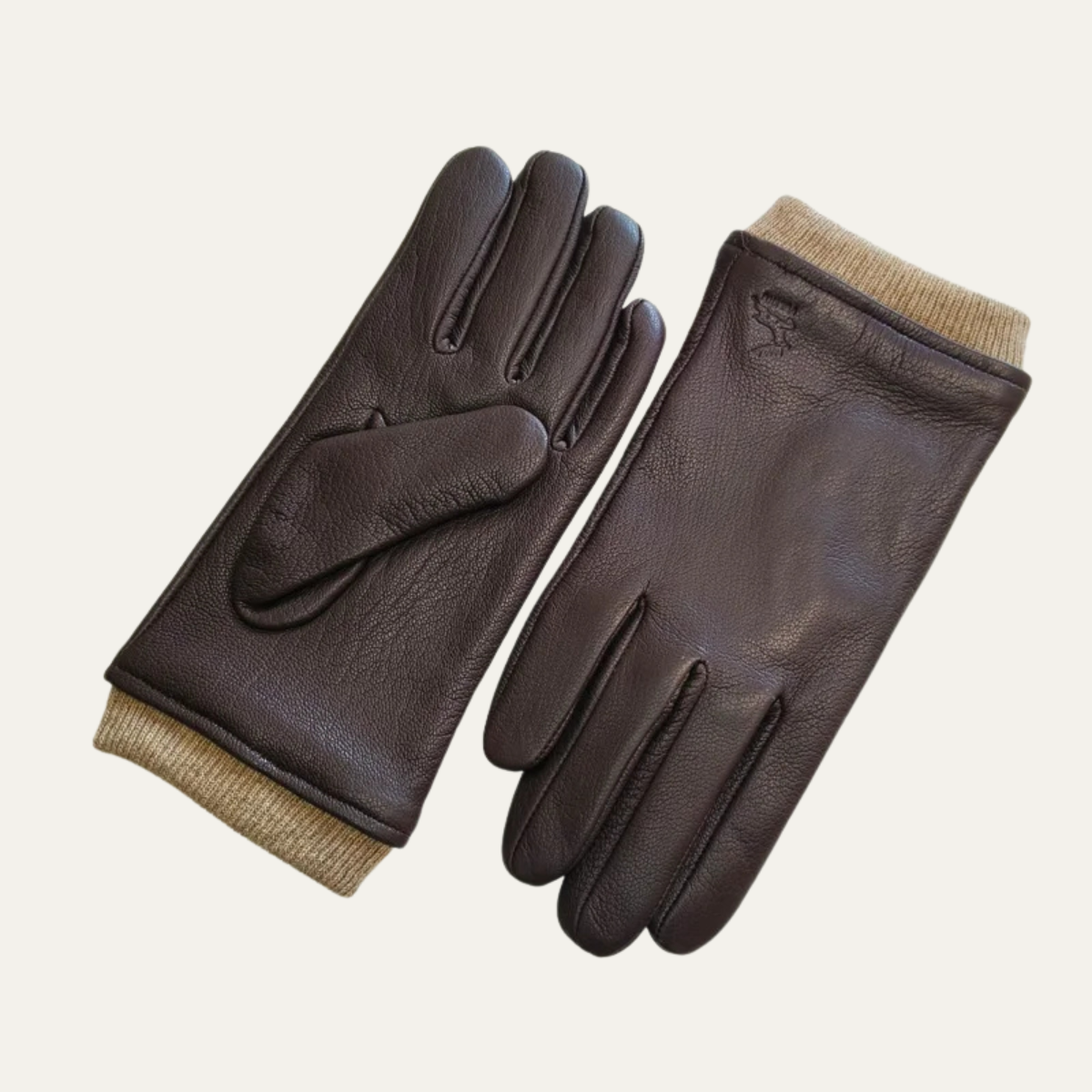 The Palermo Men's Faux Leather Wool Lined Winter Driving Gloves