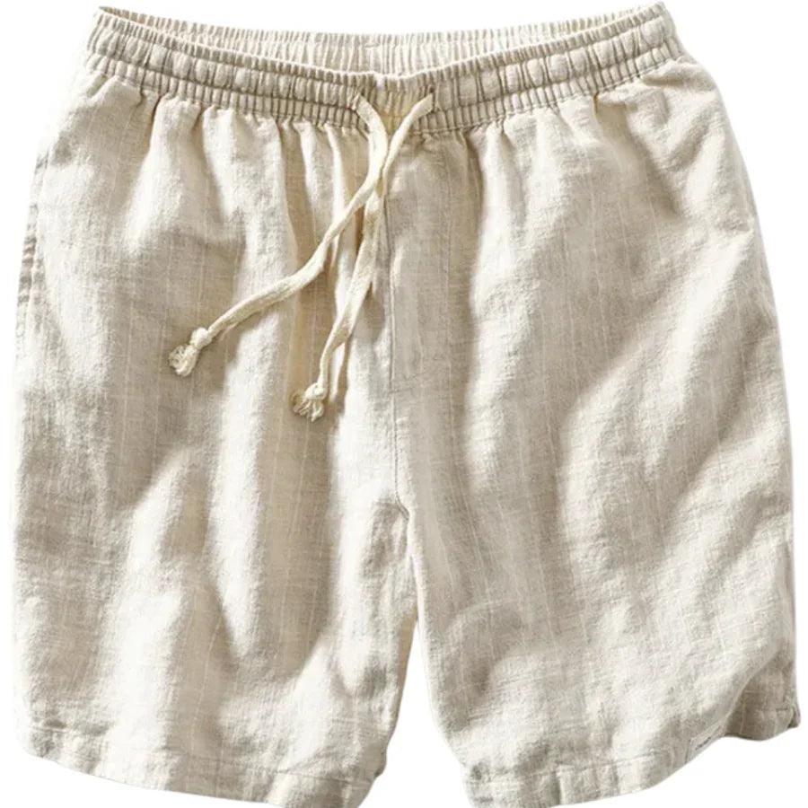 The Boulder Men's Striped Linen Drawstring Summer Shorts
