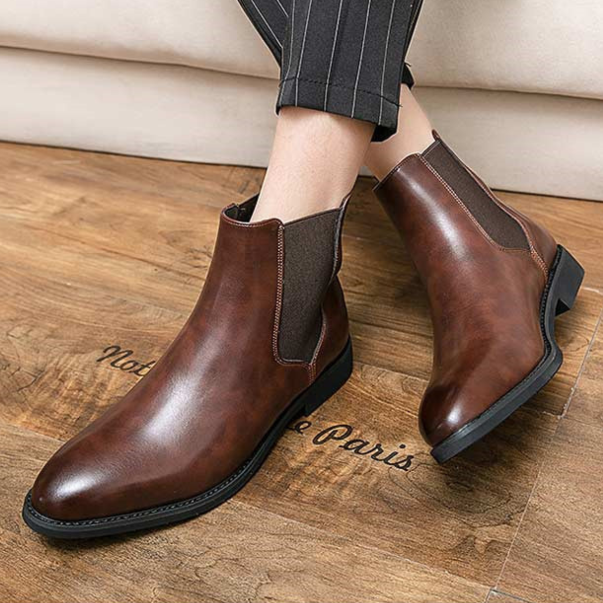 The Monterosso Men’s Smart Casual Vintage Leather Chelsea Boots