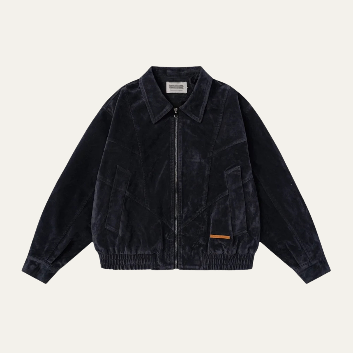 The Caldaro Men’s Retro Zip Up Suede Bomber Jacket