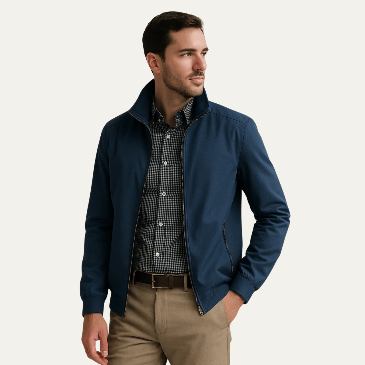 The Chesterfield Men’s Casual Lightweight Bomber Zip Up Jacket