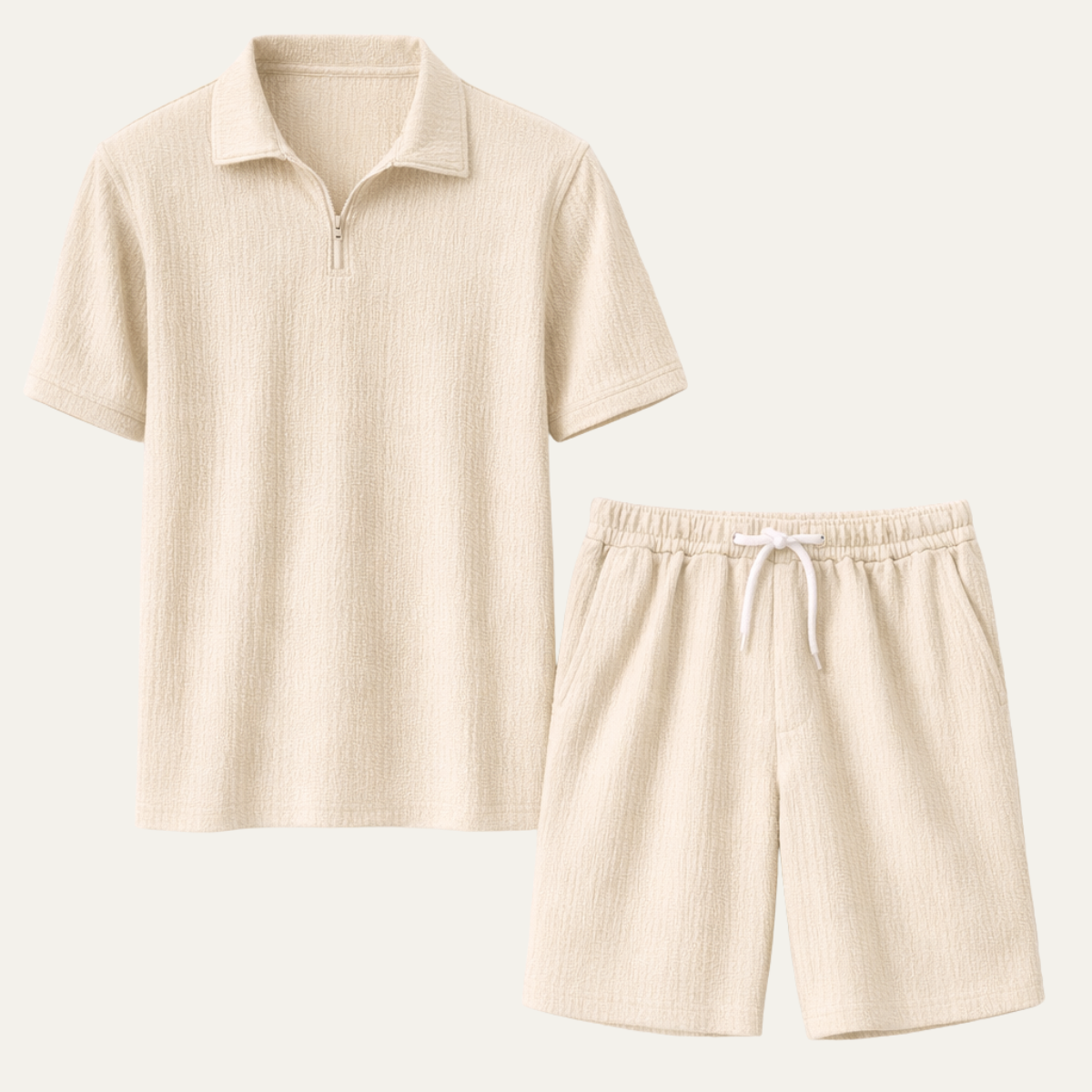 The Fairview Lane Men’s Solid Colour Casual Set – Polo Shirt & Shorts