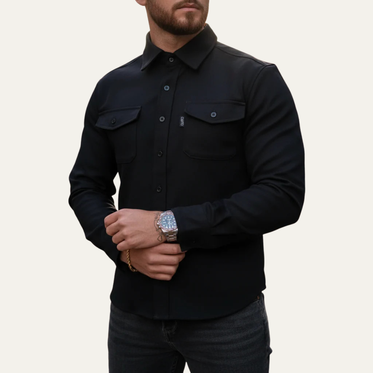 The Crossfield Men’s Modern Button Up Cotton Blend Shirt