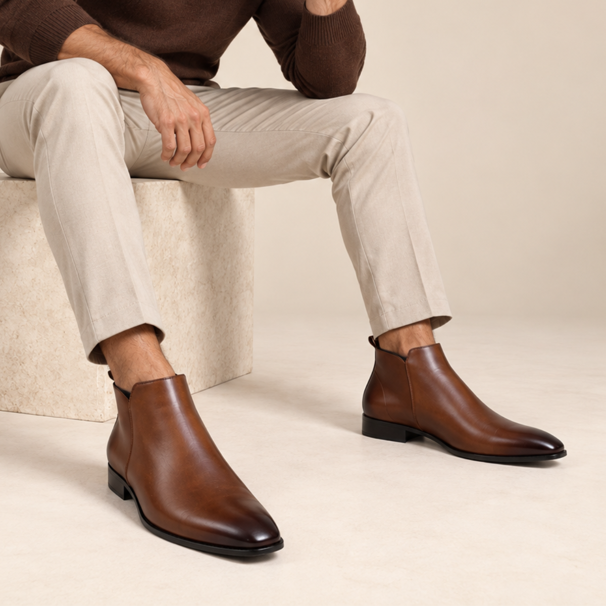 The Cortona Men’s Zip Ankle Chelsea Boots