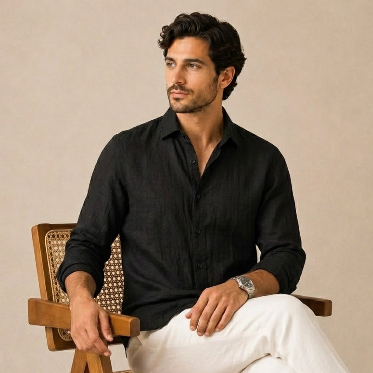 The Summerville Men’s Lightweight Button-Down Cotton Shirt