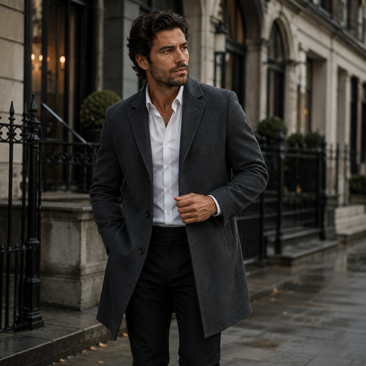The Langley Mid Length Coat for Men