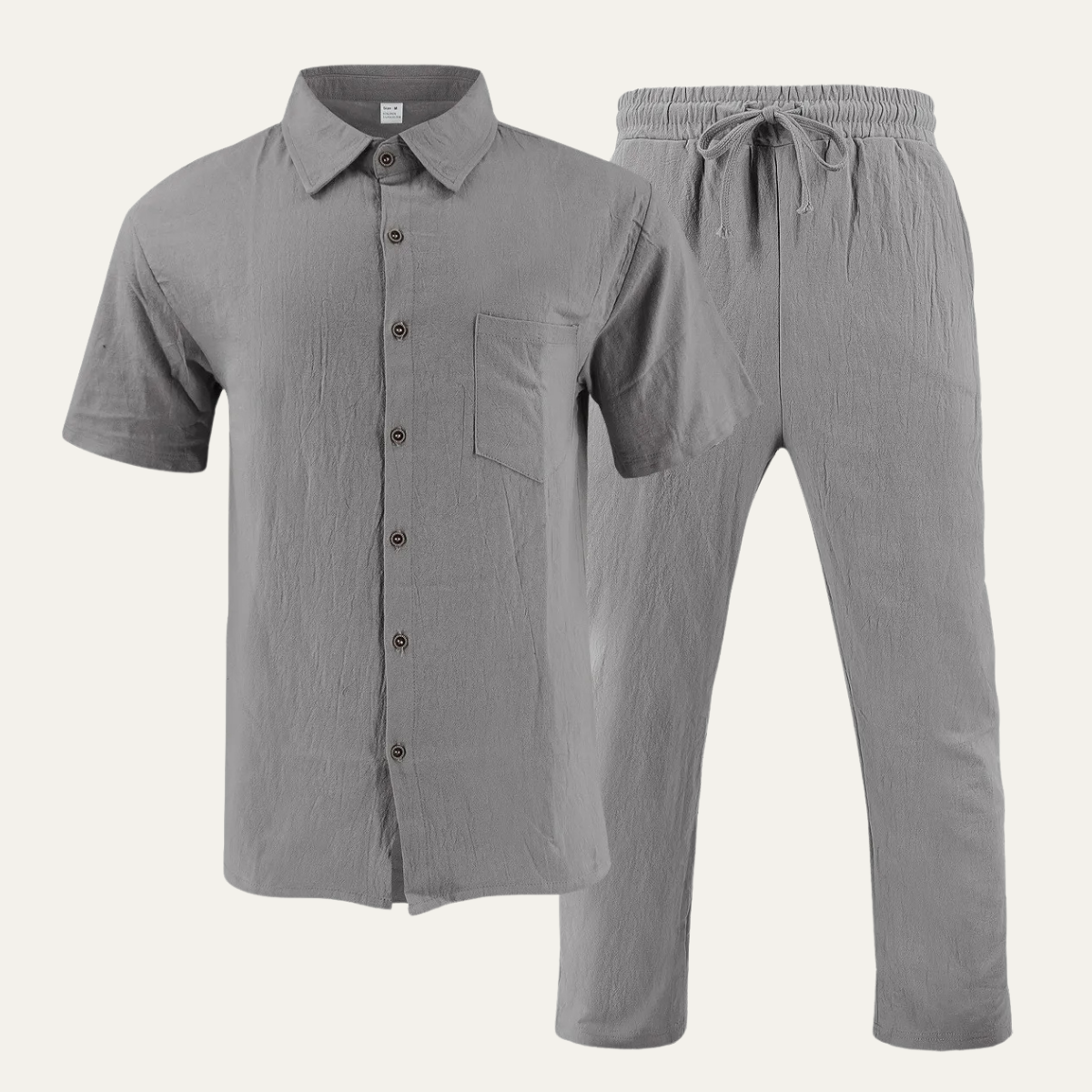 The Silvercrest Men's Lightweight Casual Two-Piece Set – Shirt & Pants