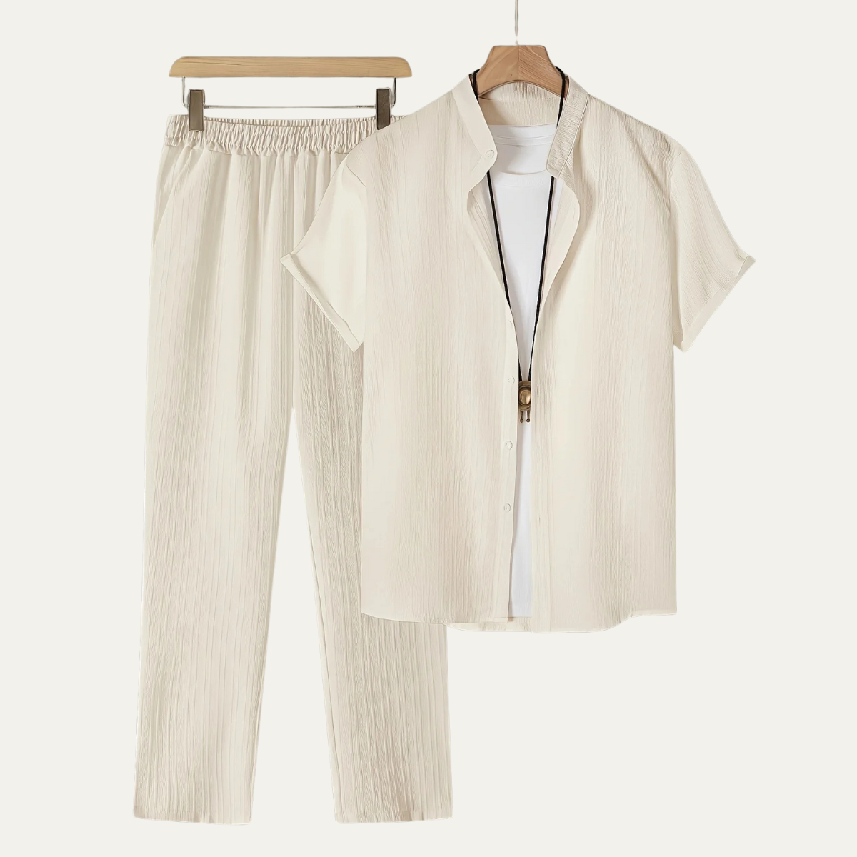 The Madison Men’s Casual Summer Outfit – Short Sleeve Shirt & Pants Set