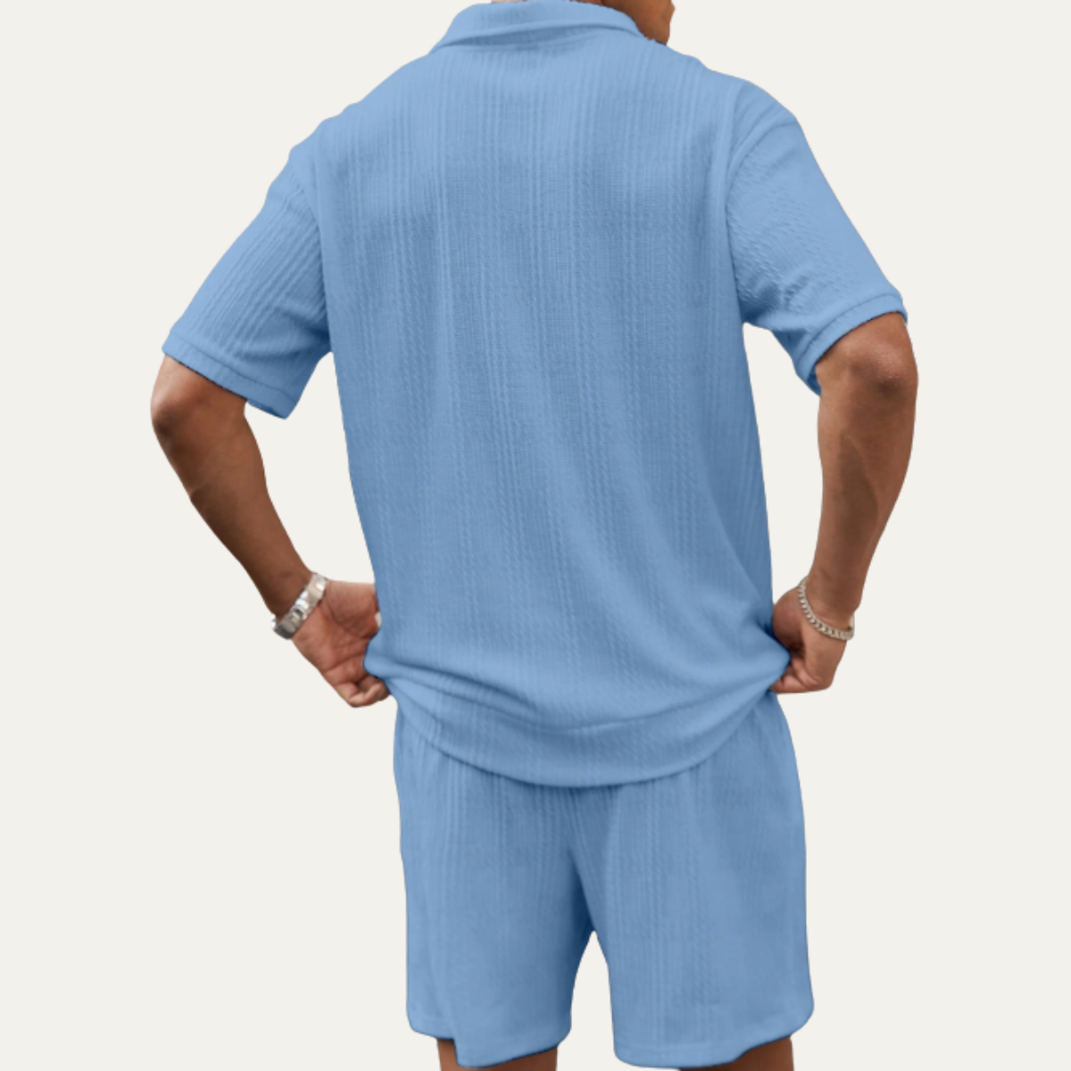 The Fairview Lane Men’s Solid Colour Casual Set – Polo Shirt & Shorts