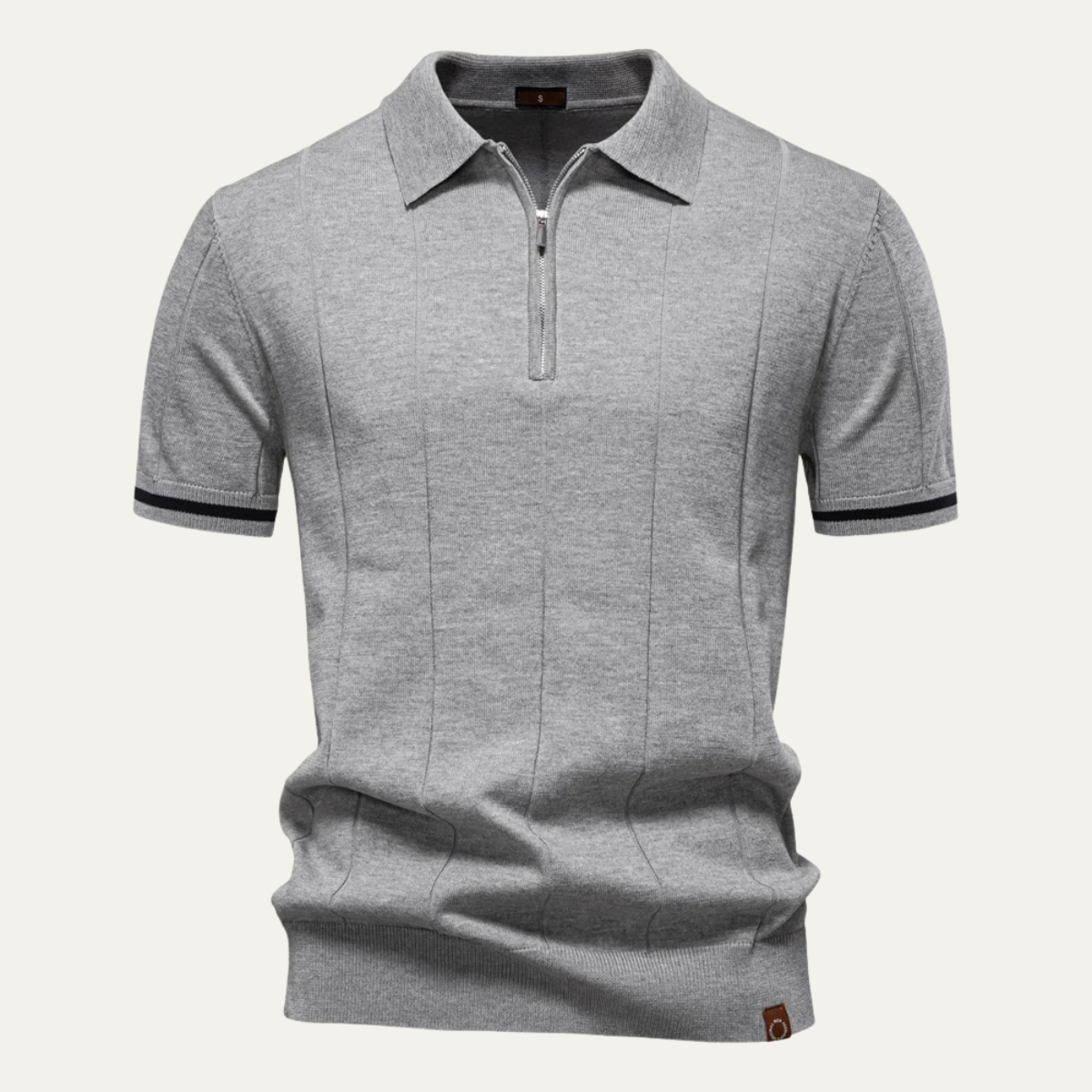 The San Marino Men’s Zip Up Slim Fit Polo Shirt